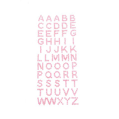 Beaded Pearl Alphabet Letter Stickers, 1/2-Inch, 55-Piece