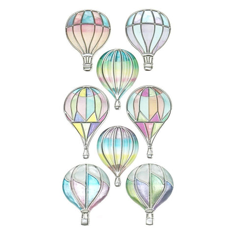 Hot Air Balloon Foil Craft Stickers, 8-Piece