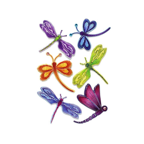 Dragonflies Puffy Stickers, 6-Piece