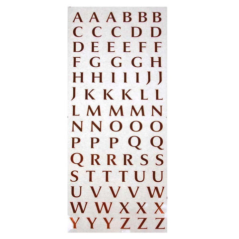 Alphabet Letters Foil Stickers, 1/2-inch, 78-count