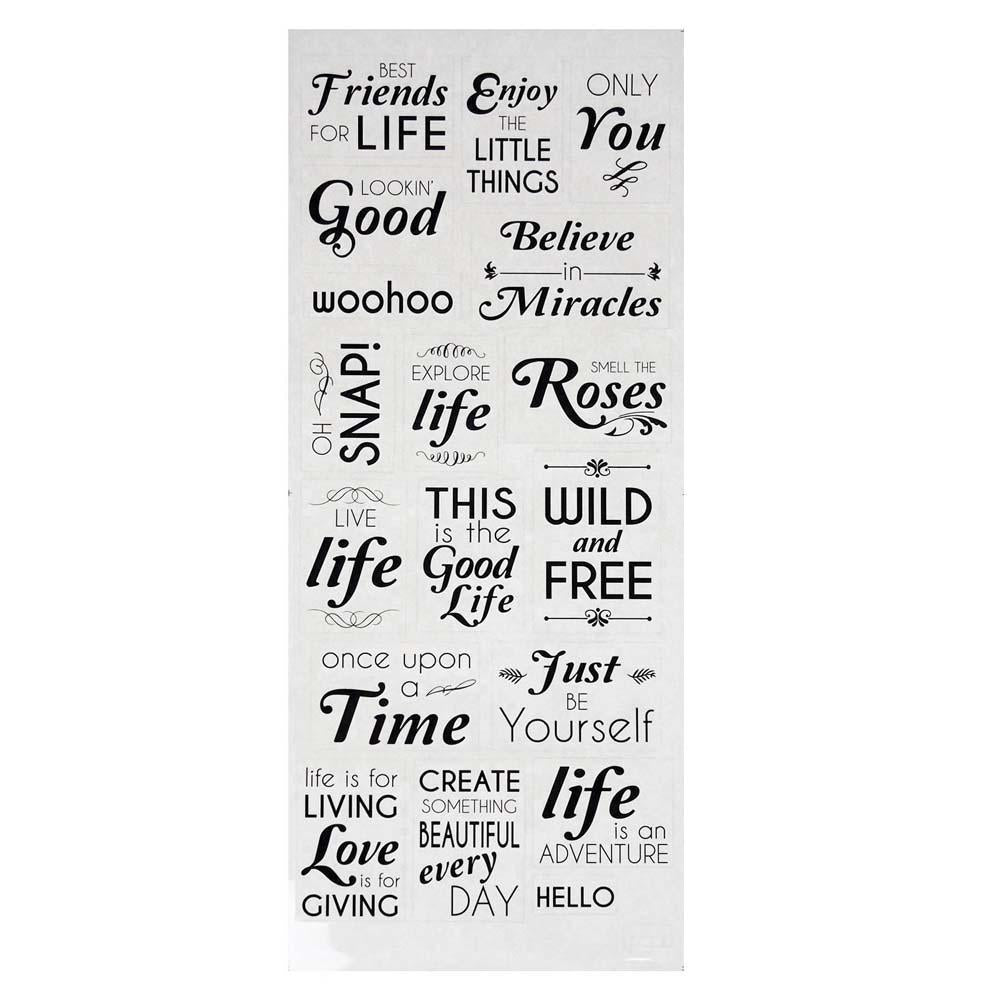 Explore Life Sayings Clear Photo Safe Stickers, 18-Count