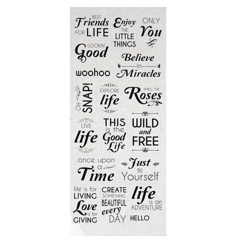 Explore Life Sayings Clear Photo Safe Stickers, 18-Count