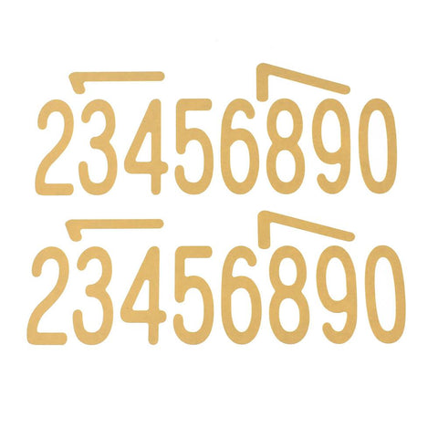 Biggie Fonts Numbers Stickers, 3-Inch, 40-Piece, Kraft