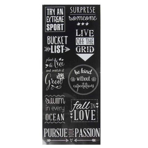 Bucket List Clear Photo Safe Stickers, 9-Count