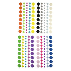 Adhesive Enamel Dot Stickers, 51-Piece