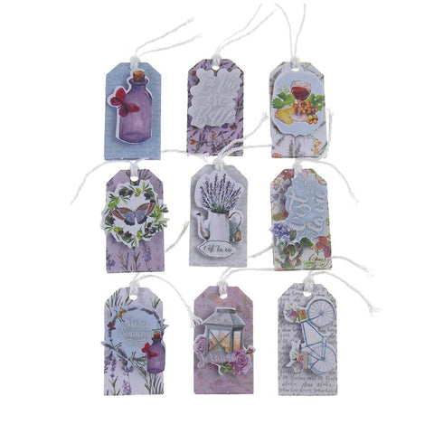 C'est la vie 3D Handmade Tags Sticker, 1-3/4-Inch, 9-Count