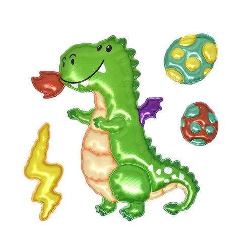 Dragon with Eggs Wall Decal 3D Balloon Stickers, Assorted, 4-Piece