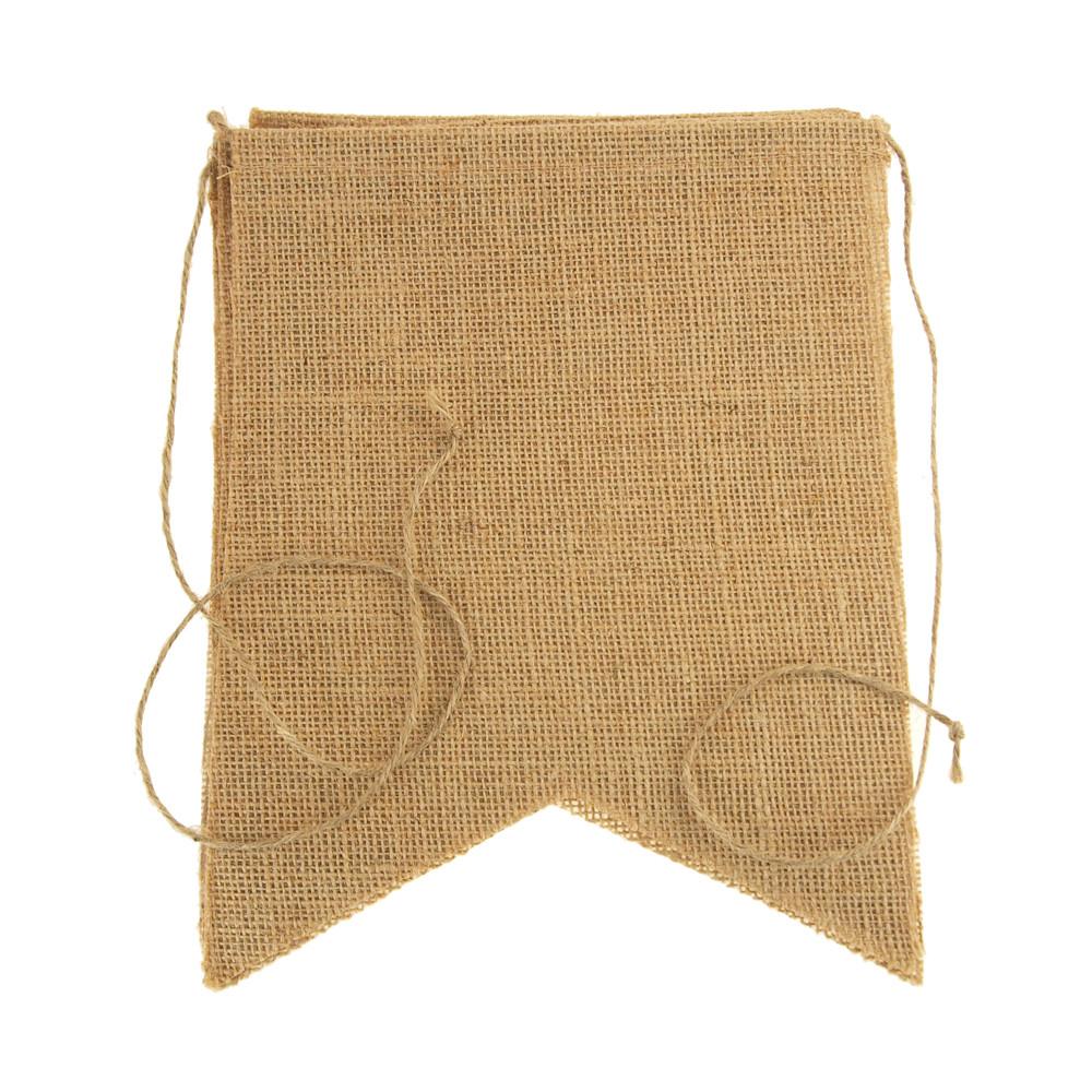 Natural Burlap Banner, Rectangle, 8-Inch x 10-Inch, 5-Piece