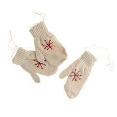 Hanging Polyester Mittens Christmas Tree Ornament, 3-Piece