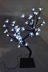 Pure White Light Up Cherry Blossom Table Tree, Clear, 19-Inch