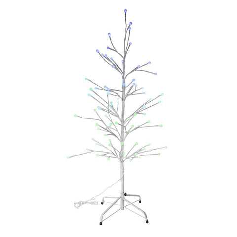 Multi Function RGB LED Twig Gumball Christmas Tree, White, 42-Inch