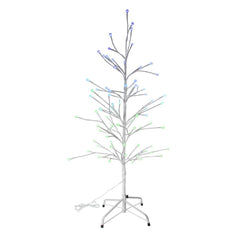 Multi Function RGB LED Twig Gumball Christmas Tree, White, 54-Inch