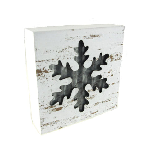 Snowflake Block, White, 5-1/2-Inch