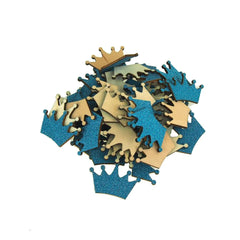 Royal Crown Glitter Wood Favors, 1-1/2-Inch