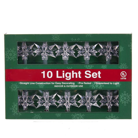 Star Shaped 10 Lights Set, 11-1/2-Feet