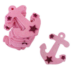 Glitter Foam Nautical Anchor Cut-Outs, 3-1/4-Inch, 10-Count