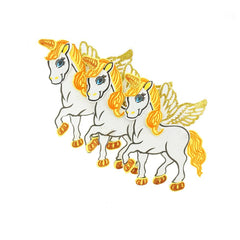 Glittered Unicorn EVA Foam Cut Outs, 5-Inch, 10-Count