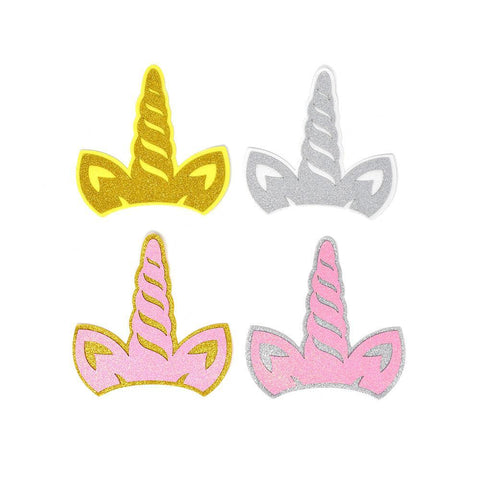 EVA Glitter Foam Unicorn Horn Cut Outs, 4-Inch, 10-Count