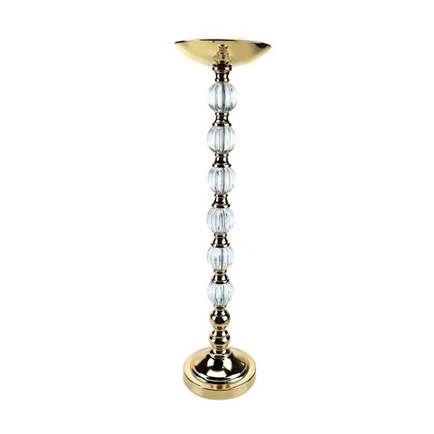 Tall Candle Holder Stand Centerpiece, Gold, 27-Inch