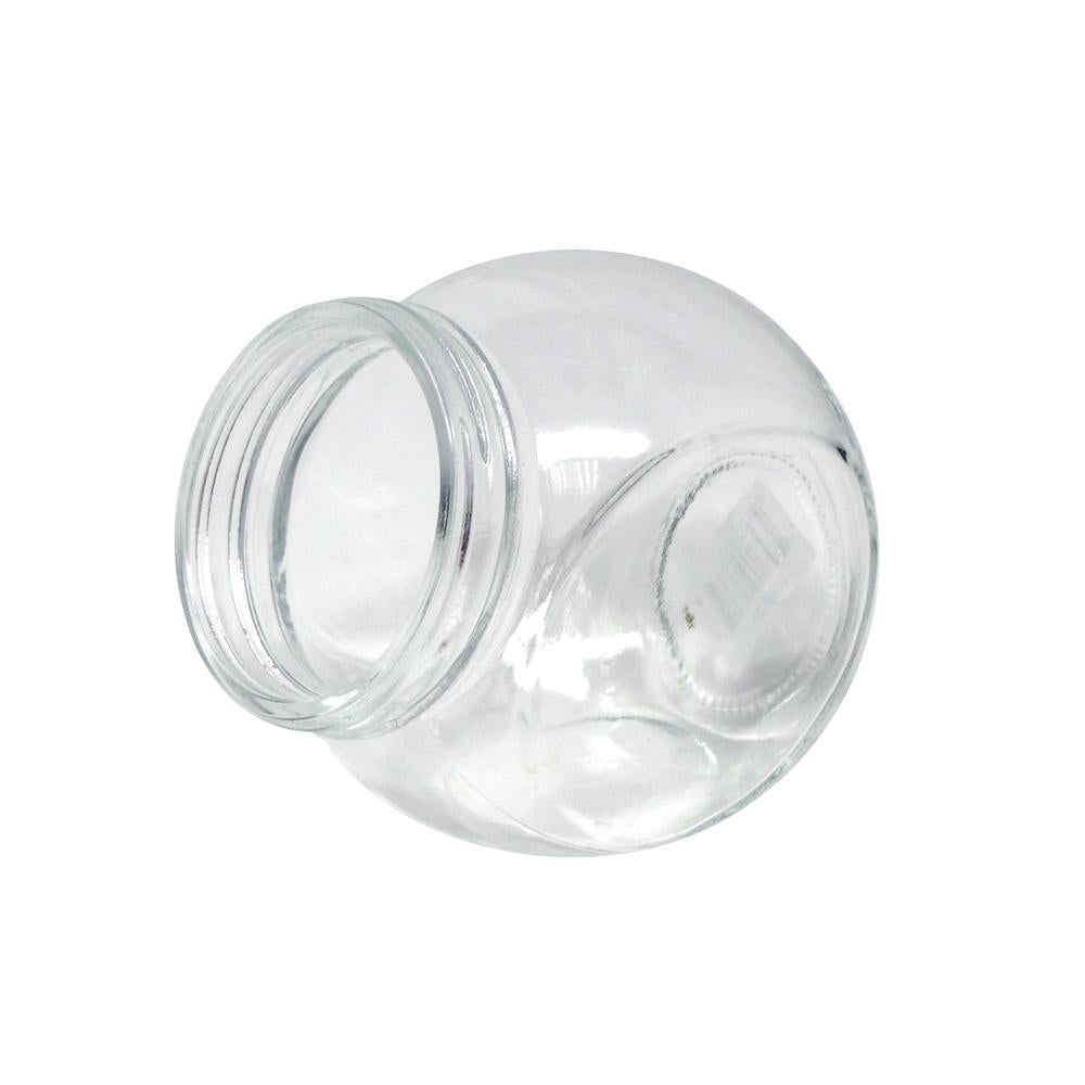 Clear Glass Tilted Cookie Jar, Small, 5-Inch