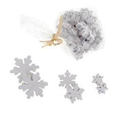 Christmas Snowflake Wooden Cutouts, 3 Sizes, 30 Piece