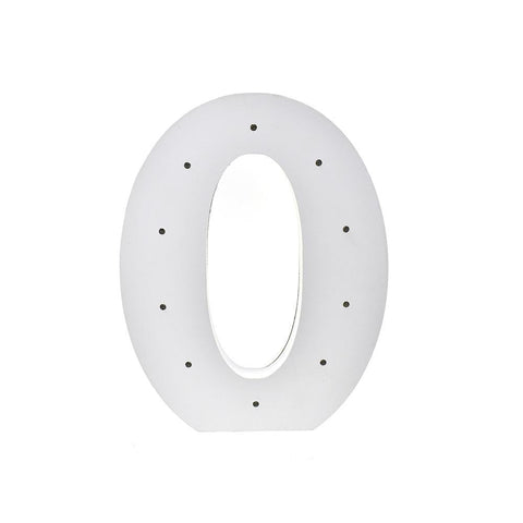 Wooden Standing LED Numbers, 11-1/2-inch, White