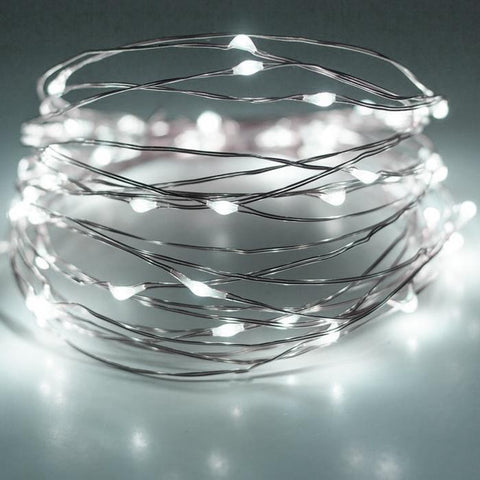 LED Coil Wire String Light Battery Operated, 20 LED, 4-Feet