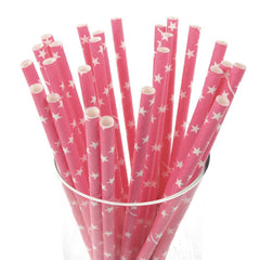 Star Paper Straws, 7-3/4-inch, 25-Piece