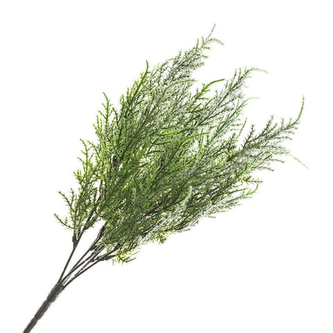 Artificial Snowy Cypress Spray, 17-Inch