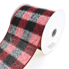 Brushed Buffalo Plaid Wired Ribbon