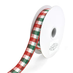 Christmas Woven Buffalo Plaid Ribbon, 7/8-Inch, 10-Yard