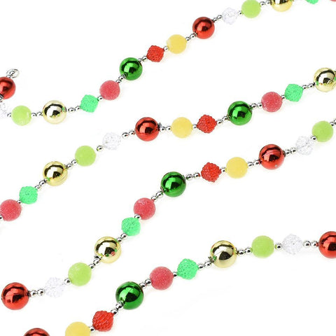 Christmas Beads and Gumdrops Garland, 6-Feet