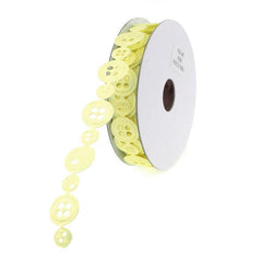 Polyester Button Garland Ribbon, 1/2-Inch, 10 Yards