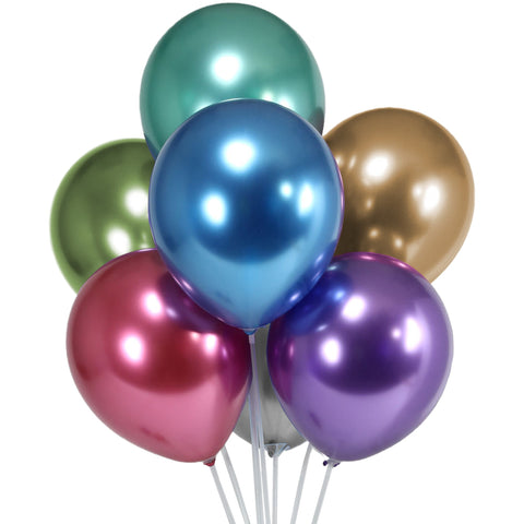 Chrome Party Balloon Pack, 18-Inch, 10-Count