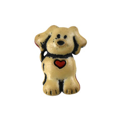 Puppy Pals Scrapbook Craft Button Embellishments, 7/8-Inch, 6-Piece
