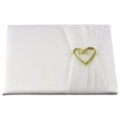 Heart Rhinestone Wedding Guestbook, 9-Inch x 6-1/4-Inch