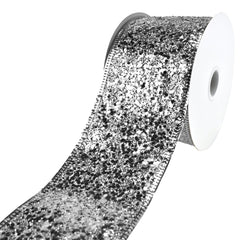 Disco Glitter Metallic Edge Wired Ribbon, 2-1/2-Inch, 10-Yard