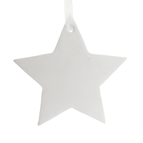 3D Plaster Star DIY Ornament, 3-3/4-Inch