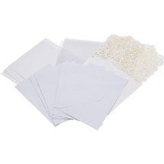 Laser Cut Filigree Accent Blank Invitations, 7-1/4-Inch x 5-Inch, 8-Count