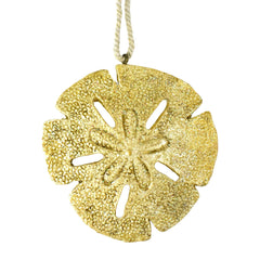 Sand Dollar and Starfish Glitter Christmas Ornaments, 3-1/4-Inch, 2-Piece