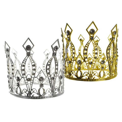 Rhinestone Accents Alloy Crown, 5-1/2-Inch