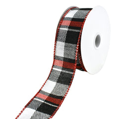 Christmas Cheshire Plaid Wired Ribbon, 10-yard