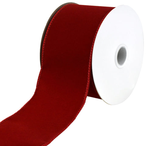 Outdoor Christmas Velvet Wired Ribbon, 2-1/2-inch, 10-yard