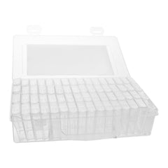 Mini Canister Craft Organizer Storage Box, 64-Compartment, 8-3/4-Inch