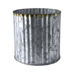 Corrugated Metal Tin Pot, 4-1/2-inch
