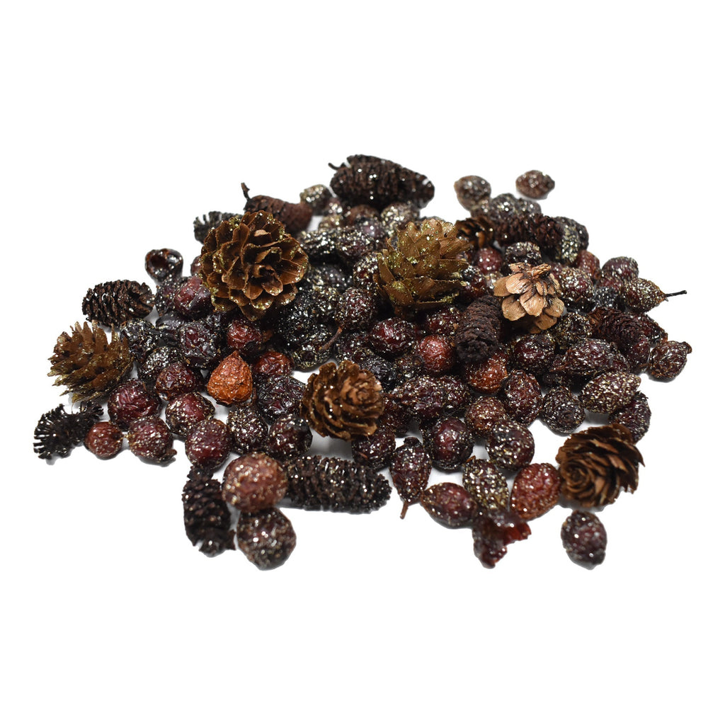 Gold Glitter Winterberry Scent Rosehips & Cones Potpourri, 10-Ounce