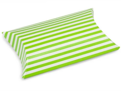 Striped Pet Pillow Boxes Favor, 3-inch, 12-Piece