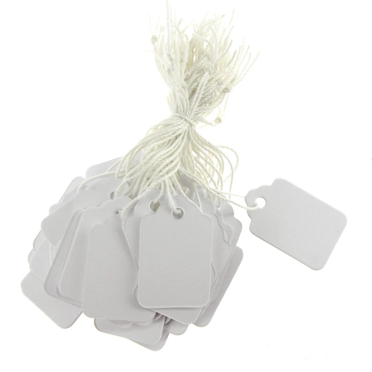 Price Retail Swing Paper Tags, 1-3/4-inch, 50-piece, White