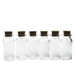 Mini Glass Bottle Containers, 2-Inch, 6-Count
