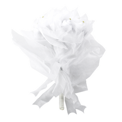 Rhinestone Foam Roses Wedding Bouquet, 10-Inch